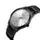 Чоловічий класичний годинник Skmei 9140BKSI Black-Silver з металевим браслетом та відображенням дати