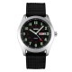 Чоловічий годинник Skmei 9112BK Silver-Black з нейлоновим ремінцем та календарем