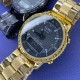 Мужские часы Skmei 1898GDBK Gold-Black с комбинированным циферблатом и металлическим браслетом