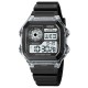 Наручные часы Skmei 1998WT Write Black-White спортивные электронные с прозрачным корпусом