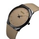 Наручные часы Skmei 1601SAT Brown — Классическая модель с минеральным стеклом и кожаным ремешком