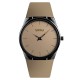 Наручные часы Skmei 1601SAT Brown — Классическая модель с минеральным стеклом и кожаным ремешком