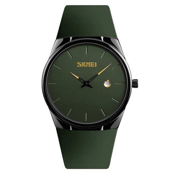 Наручний годинник Skmei 1509AG Army Green – класичний кварцовий годинник у зеленому кольорі