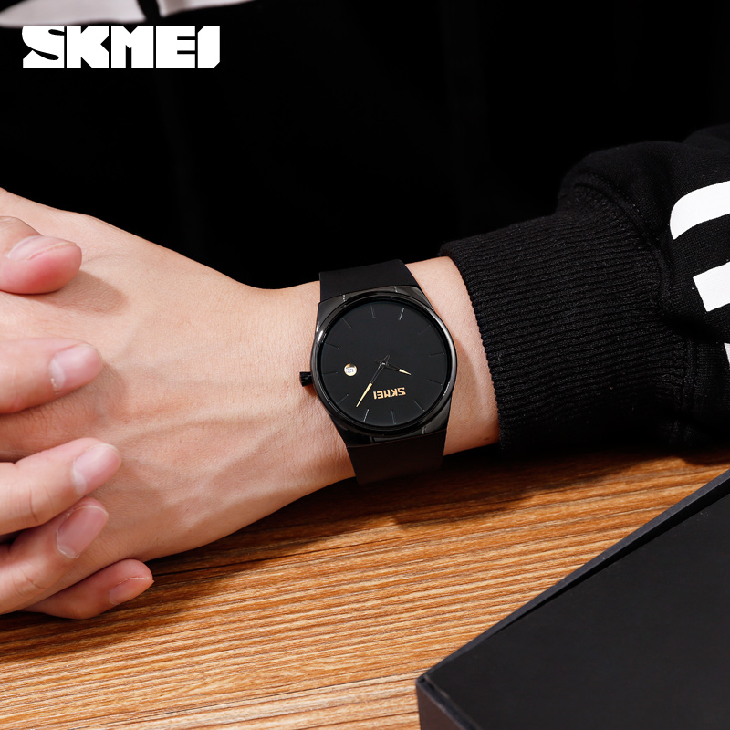 Наручний годинник Skmei 1509BK Black унісекс у класичному стилі з мінеральним склом