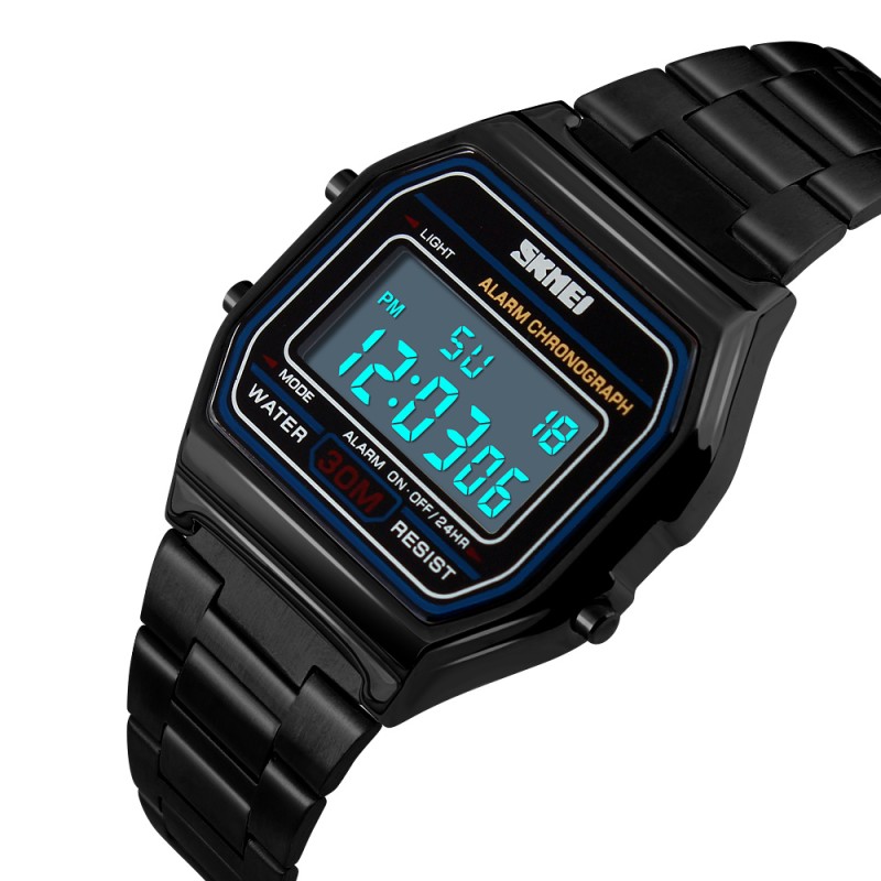 Наручний годинник Skmei 1123BK Black – Класичний електронний годинник у чорному кольорі