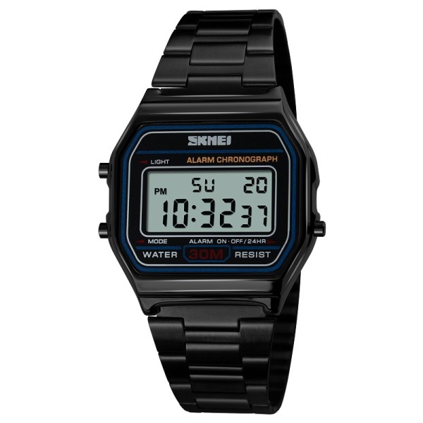 Наручний годинник Skmei 1123BK Black – Класичний електронний годинник у чорному кольорі