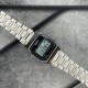 Электронные часы Skmei 1123SI Silver серебристые в классическом стиле с будильником и секундомером