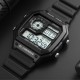 Мужские спортивные часы Skmei 1299BK Black с будильником и секундомером