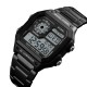 Чоловічий наручний годинник Skmei 1335BK Black з електронним циферблатом та металевим браслетом