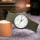 Жіночий наручний годинник Skmei 1419AG Army Green із зеленим ремінцем та білим циферблатом
