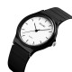 Женские часы Skmei 1419BKWT Black White с белым циферблатом и черным ремешком