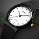 Женские часы Skmei 1419BKWT Black White с белым циферблатом и черным ремешком