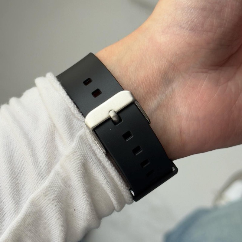 Женские часы Skmei 1419BKWT Black White с белым циферблатом и черным ремешком