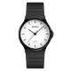 Женские часы Skmei 1419BKWT Black White с белым циферблатом и черным ремешком