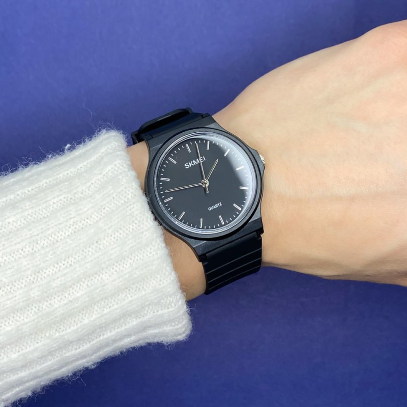 Жіночий годинник Skmei 1419BKWT-NM Black White класичний зі стрілковим циферблатом