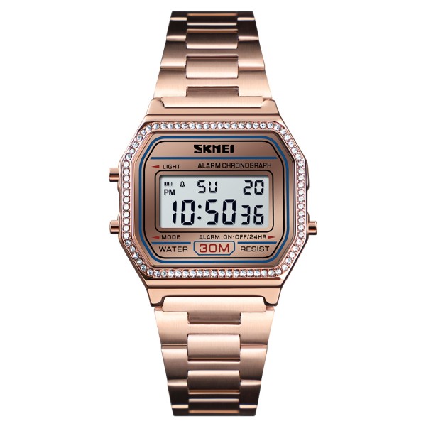 Жіночий годинник Skmei 1474RG Rose Gold – Класичний електронний браслет у кольорі рожеве золото