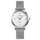 Жіночий класичний годинник Skmei 1528SI Silver зі сріблястим металевим браслетом