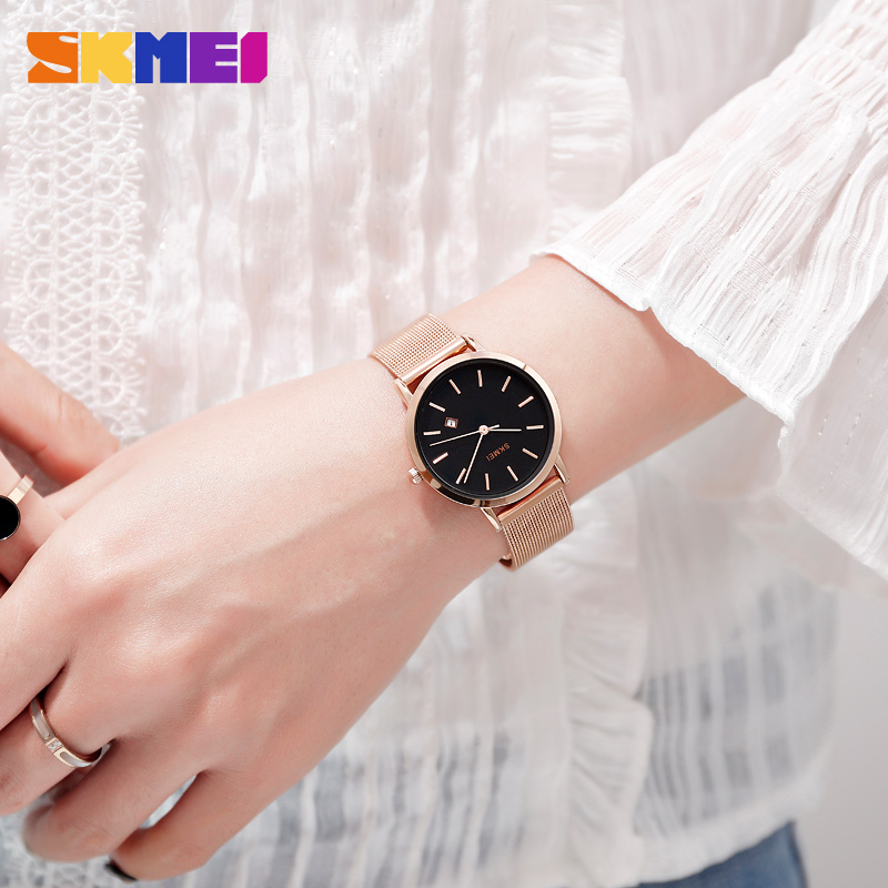 Женские наручные часы Skmei 1530RG Rose Gold в цвете Розовое золото с минеральным стеклом