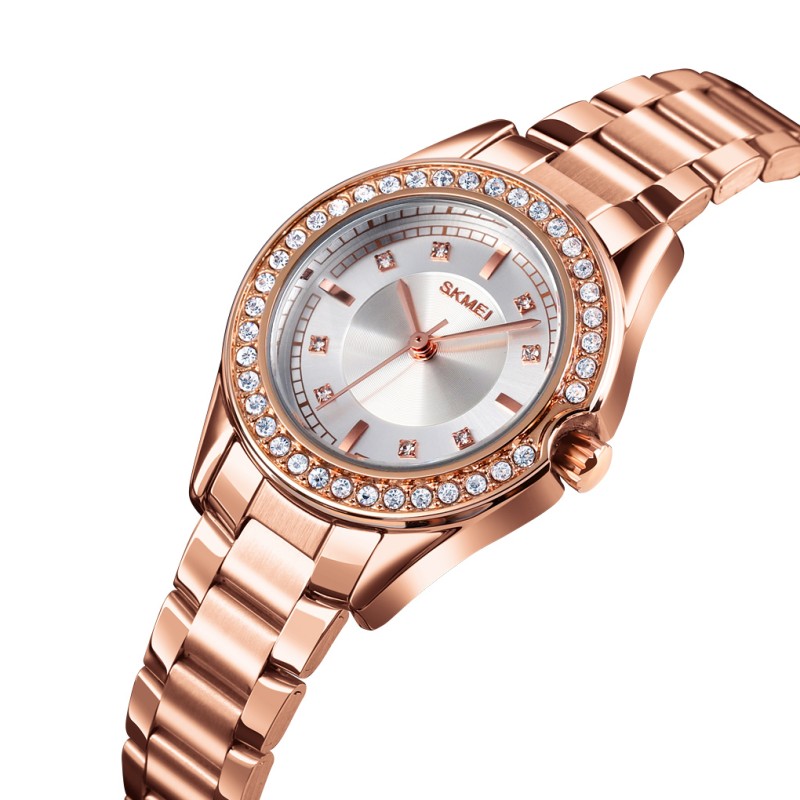 Жіночий годинник Skmei 1534RG Rose Gold у кольорі рожеве золото з мінеральним склом