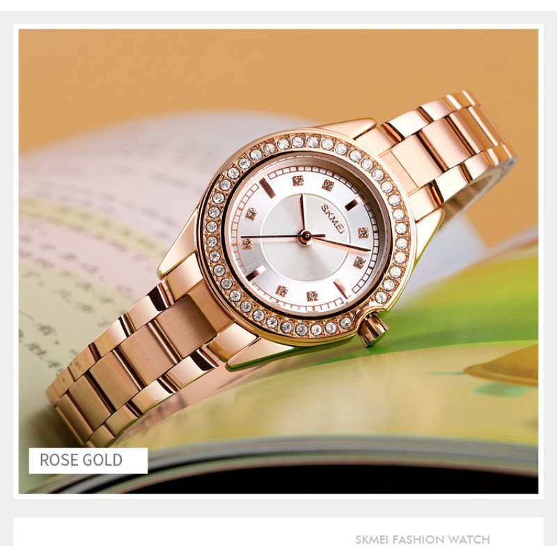 Жіночий годинник Skmei 1534RG Rose Gold у кольорі рожеве золото з мінеральним склом