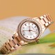 Женские часы Skmei 1534GD Gold в классическом стиле с металлическим браслетом