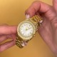 Женские часы Skmei 1534GD Gold в классическом стиле с металлическим браслетом