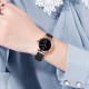Жіночий класичний годинник Skmei 1595RGBK Rose Gold-Black з мінеральним склом та металевим браслетом