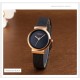 Жіночий класичний годинник Skmei 1595RGBK Rose Gold-Black з мінеральним склом та металевим браслетом