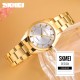 Жіночий годинник Skmei 1620GD Gold класичний з мінеральним склом та золотистим браслетом