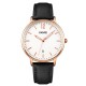 Жіночий годинник Skmei 1724RGBK Rose Gold-Black з білим циферблатом та шкіряним ремінцем