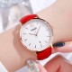 Жіночий годинник Skmei 1724RGRD Rose Gold-Red з червоним шкіряним ремінцем та календарем