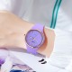 Жіночий годинник Skmei 1747PL Purple з фіолетовим силіконовим ремінцем та мінеральним склом