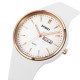 Женские часы Skmei 1747WT White с белым силиконовым ремешком и минеральным стеклом