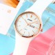 Женские часы Skmei 1747WT White с белым силиконовым ремешком и минеральным стеклом
