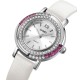 Женские классические часы Skmei 1855SIWT Silver-White с кожаным ремешком и минеральным стеклом