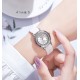 Женские классические часы Skmei 1855SIWT Silver-White с кожаным ремешком и минеральным стеклом