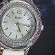 Женские классические часы Skmei 1855SIWT Silver-White с кожаным ремешком и минеральным стеклом