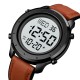 Чоловічий наручний годинник Skmei 1864LBNWT Brown-White Leather з коричневим шкіряним ремінцем