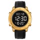Чоловічий годинник Skmei 1864LGDBK Gold-Black Leather з електронним циферблатом та підсвічуванням