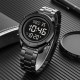 Чоловічий годинник Skmei 1864SBKBK Black-Black Steel з електронним циферблатом та підсвічуванням