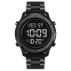 Чоловічий годинник Skmei 1864SBKBK Black-Black Steel з електронним циферблатом та підсвічуванням