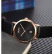 Женские классические часы Skmei 1907RG Rose Gold с минеральным стеклом и кожаным ремешком