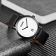 Жіночий класичний годинник Skmei 1907BKWT Black-White з мінеральним склом та шкіряним ремінцем