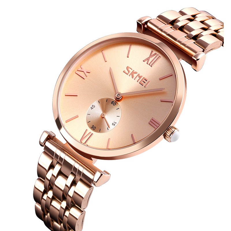Жіночий годинник Skmei 9198RGRG-S Rose Gold у класичному стилі з мінеральним склом