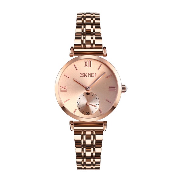 Жіночий годинник Skmei 9198RGRG-S Rose Gold у класичному стилі з мінеральним склом