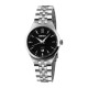 Жіночий класичний годинник Skmei 9071BK-S Black Lady зі сріблястим браслетом та чорним циферблатом