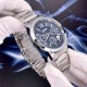 Чоловічий наручний годинник Skmei 9097BU Blue з хронографом та металевим браслетом