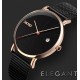 Мужские классические часы Skmei 9183RGBK Black-Rose Gold с металлическим браслетом и календарем