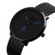 Мужские классические часы Skmei 9185BU Blue STOPPED с металлическим браслетом