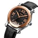 Женские классические часы Skmei 9265BKBK Black-Black с минеральным стеклом и кожаным ремешком